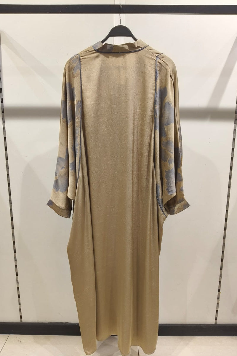 Robe longue fluide imprimée fleurie