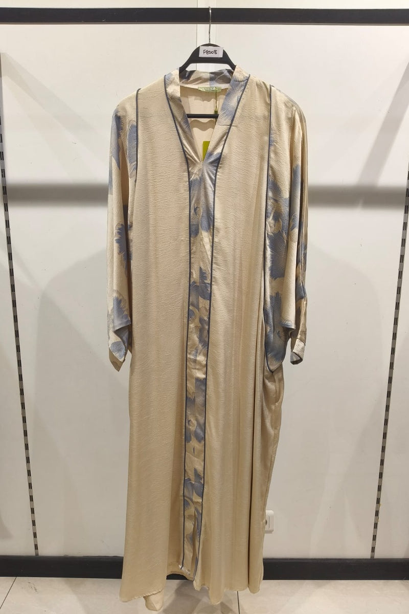 Robe longue fluide imprimée fleurie