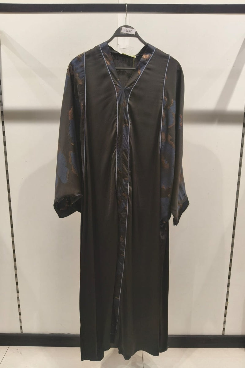 Robe longue fluide imprimée fleurie