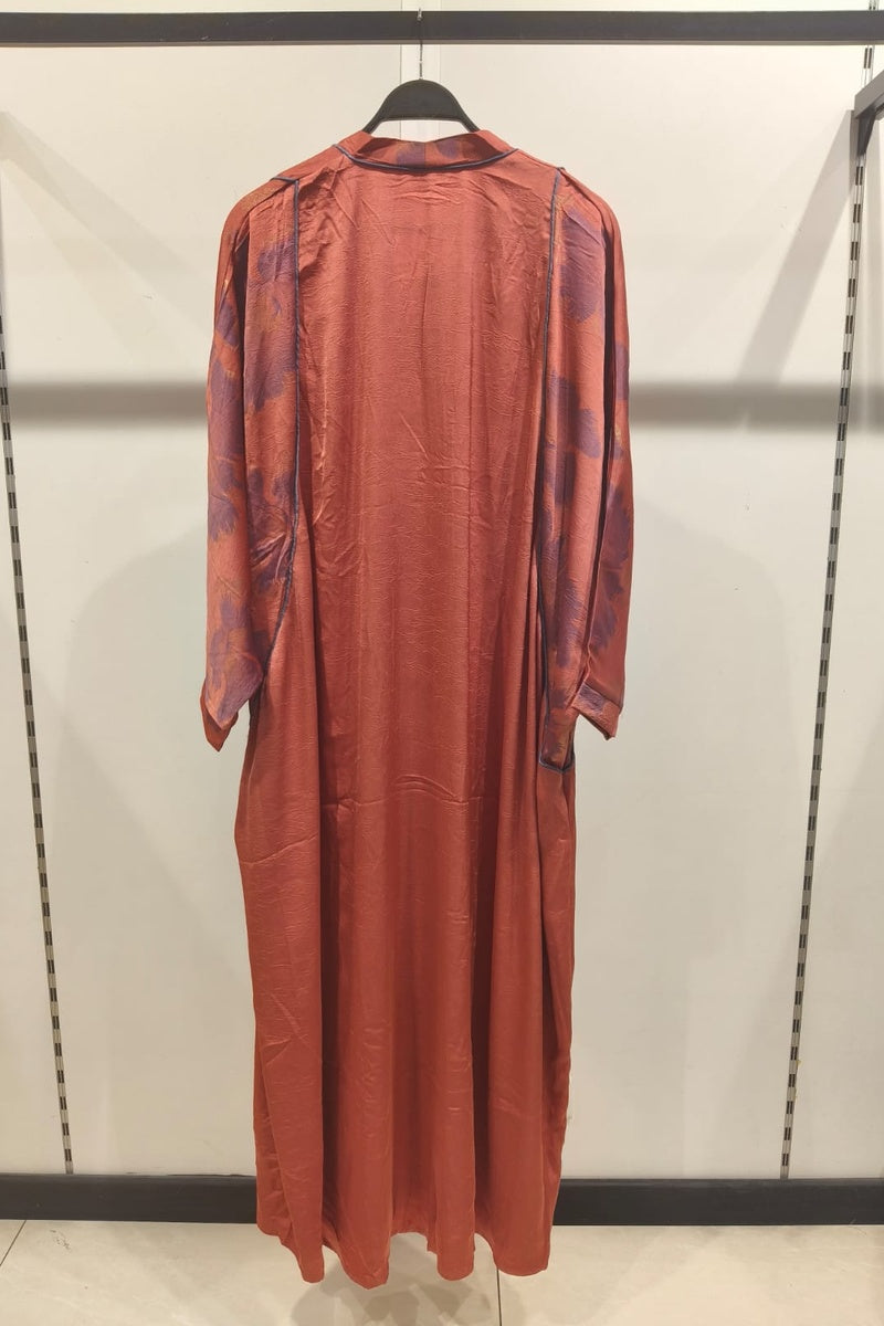 Robe longue fluide imprimée fleurie