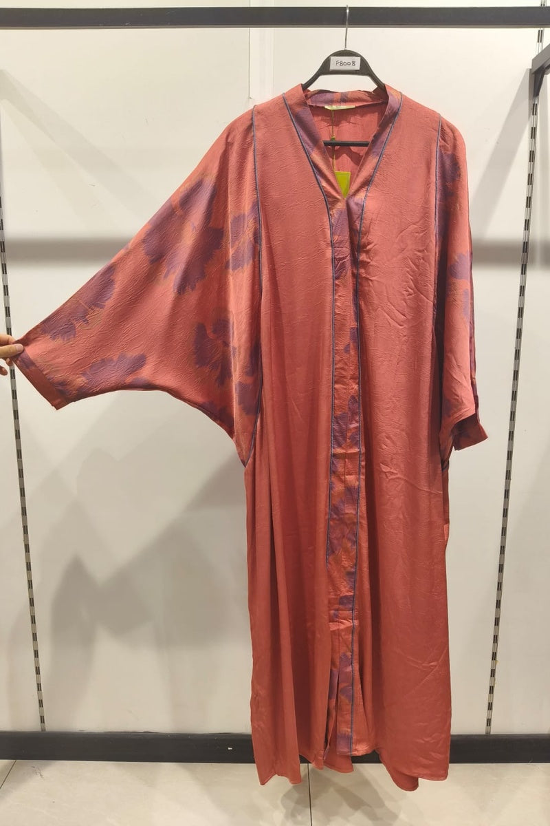 Robe longue fluide imprimée fleurie