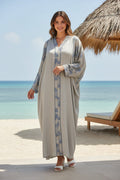 Robe longue fluide imprimée fleurie