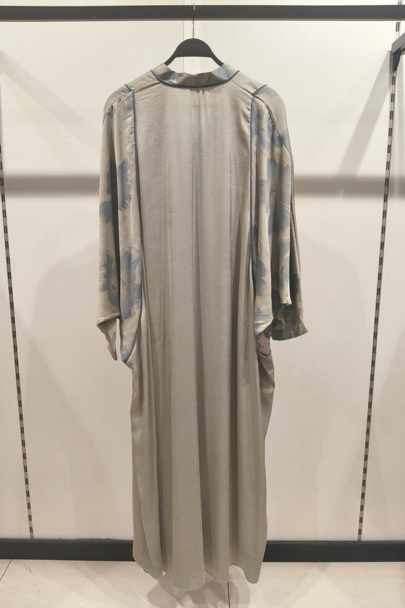 Robe longue fluide imprimée fleurie