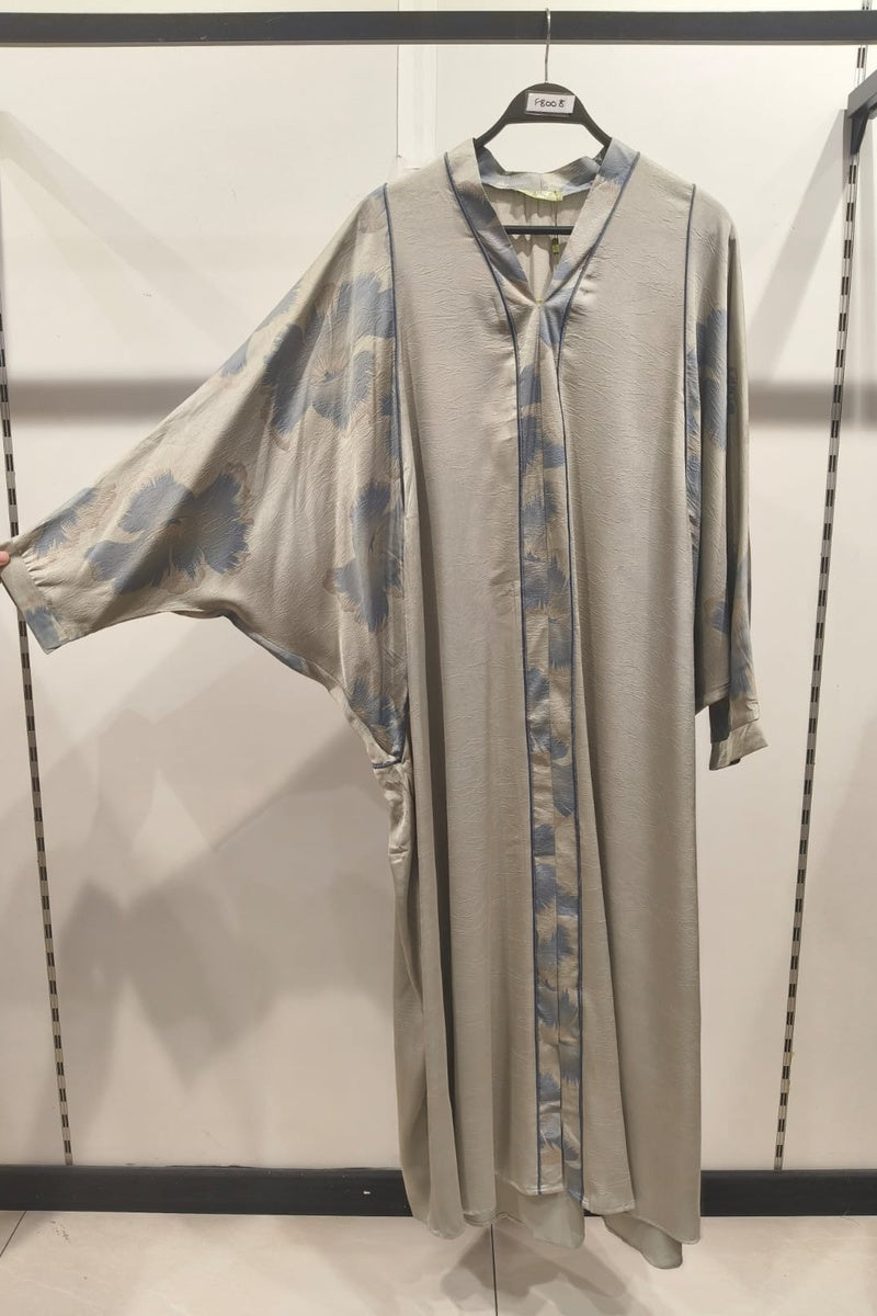 Robe longue fluide imprimée fleurie