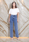 Jean taille haute wide leg stretch 5 poches T34-T42