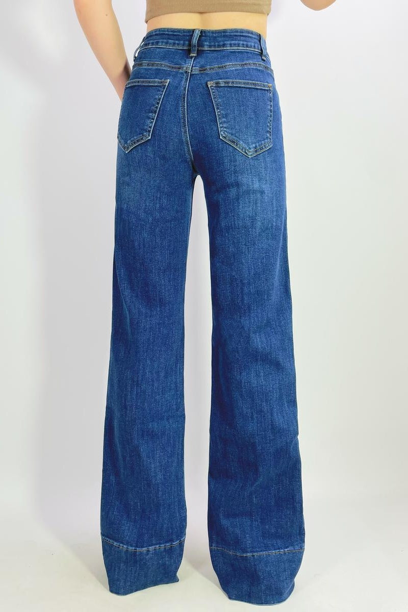 Jean premium stretch wide leg T36-T46