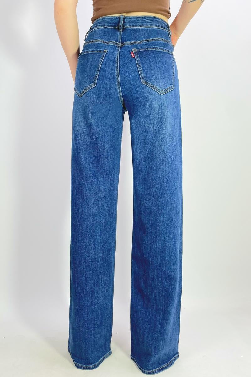 Jean premium stretch wide leg T38-T48