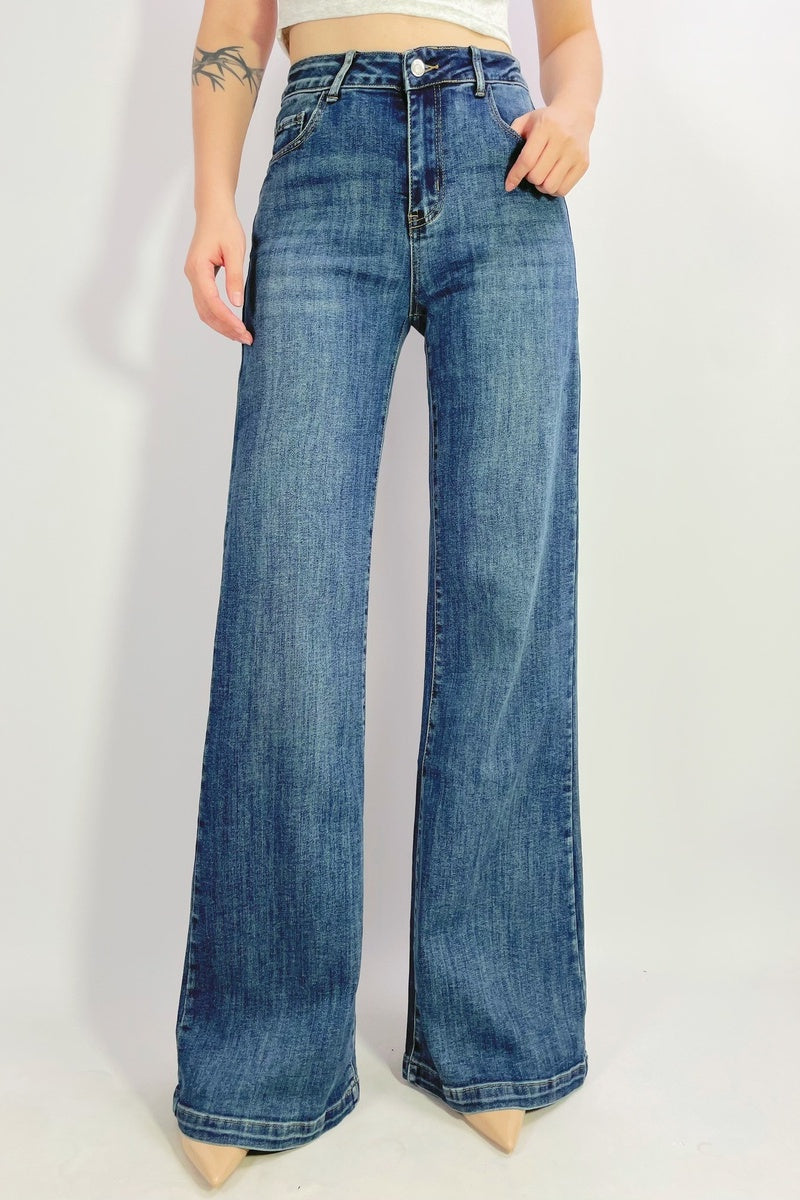 Jean premium stretch wide leg vintage T38-T48