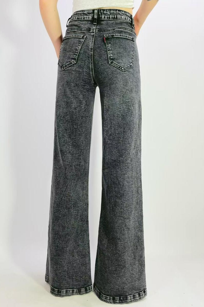 Jean premium stretch wide leg T38-T48