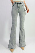 Jean premium push up flare stretch effet délavé T36-T46