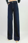 Jean brut taille haute wide leg stretch 5 poches T36-T46