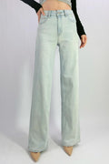Jean premium wide leg délavé stretch T36-T46