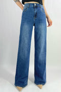 Jean premium wide leg délavé stretch T36-T46