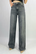 Jean premium wide leg délavé stretch T36-T46