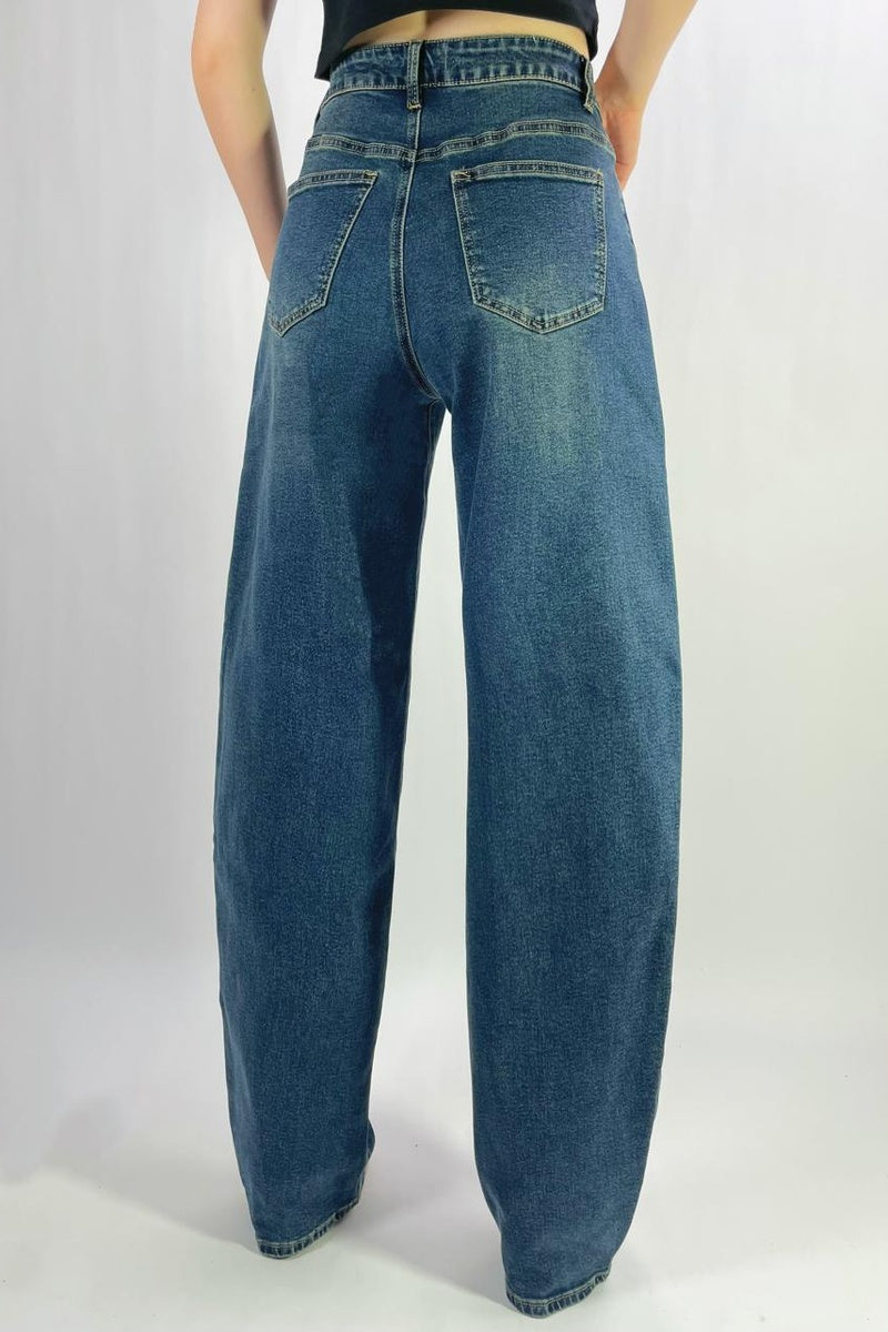 Jean ample et fuselée taille haute T-36-T46