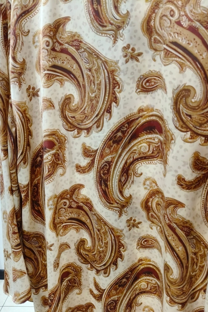 Robe longue imprimée bohème avec ceinture