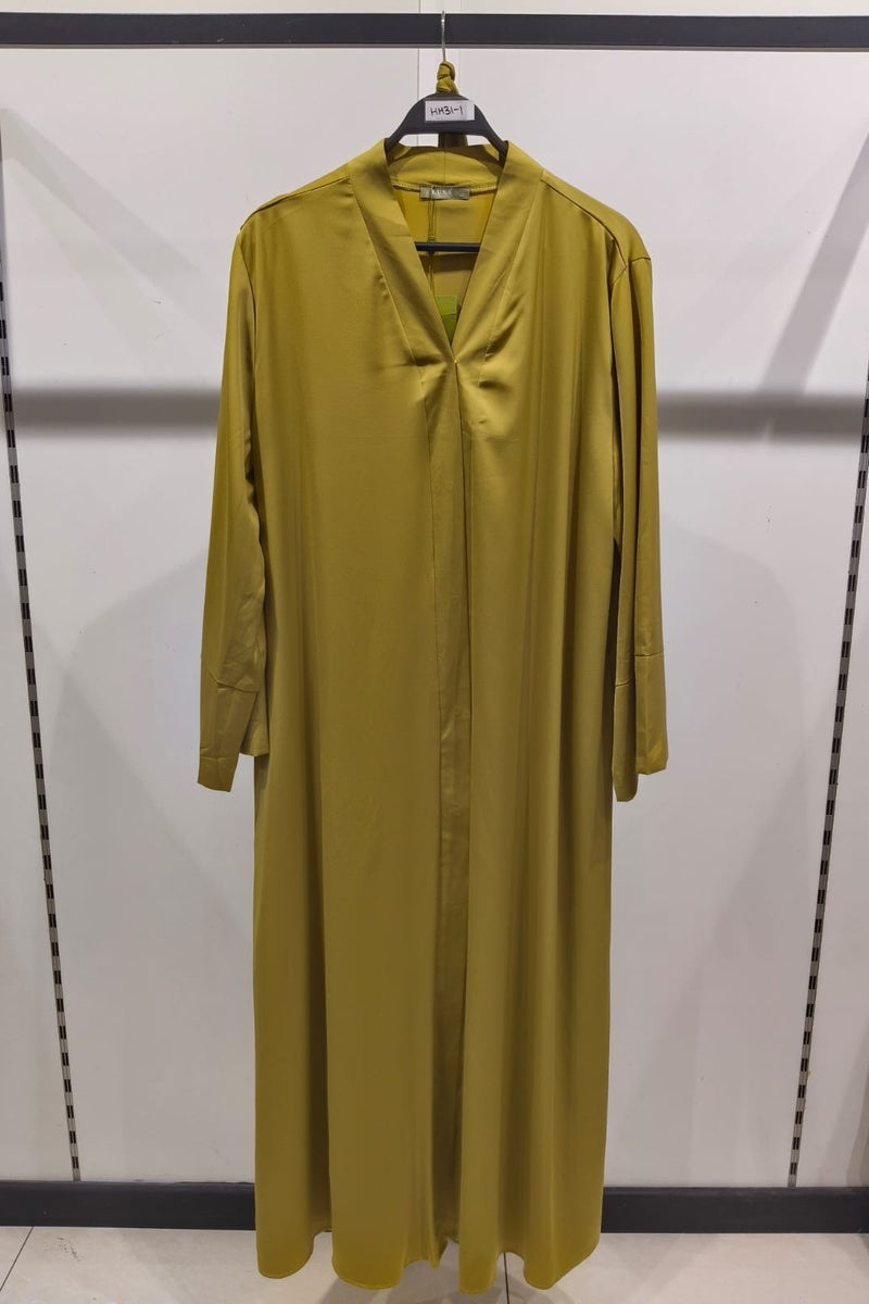 Abaya robe gilet longue premium unie avec ceinture et poches