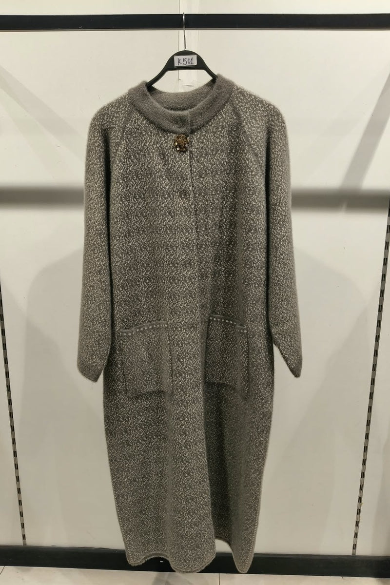 Manteau en maille tecturé