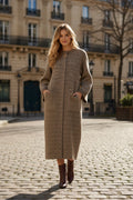 Manteau en maille tecturé