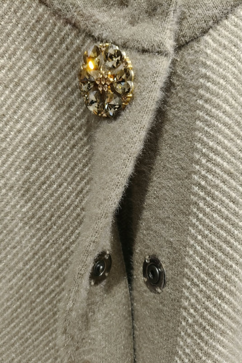 Manteau en maille tecturé