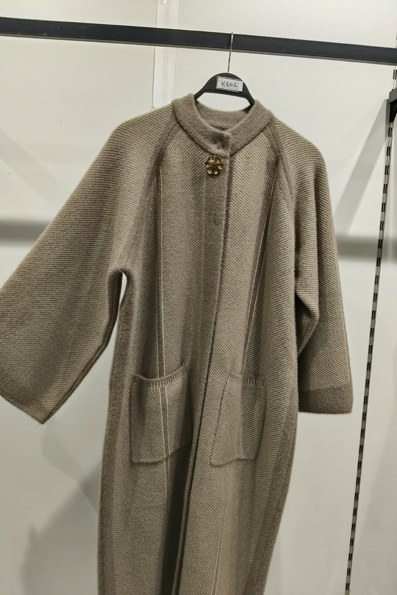 Manteau en maille tecturé