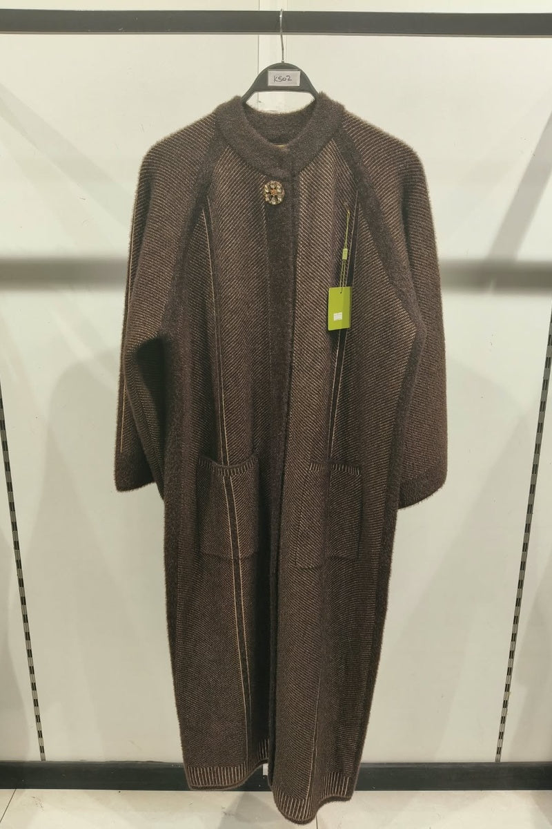 Manteau en maille tecturé