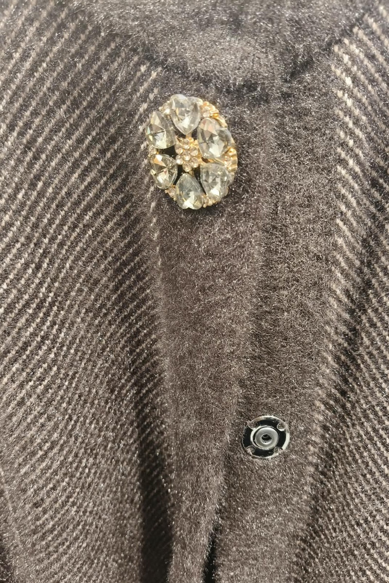 Manteau en maille tecturé