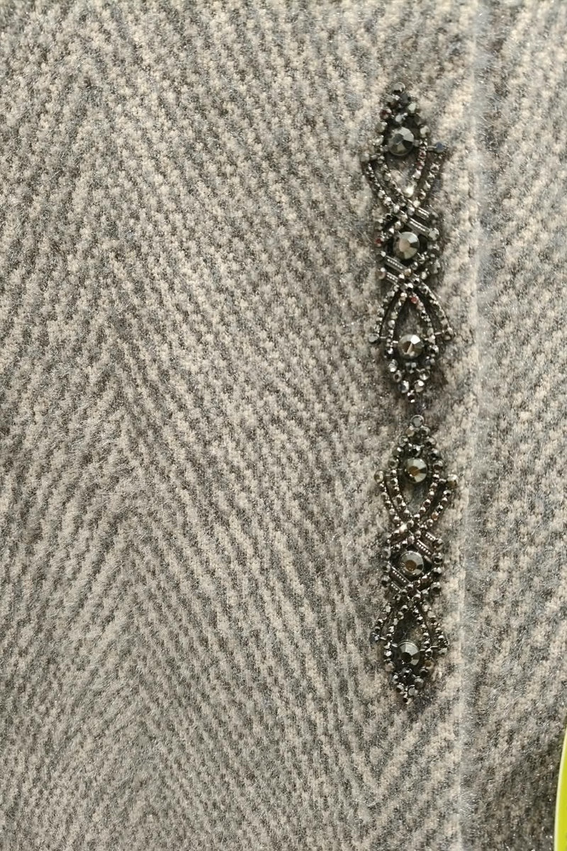 Manteau en maille tecturé