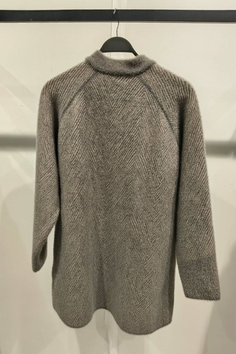 Manteau en maille tecturé