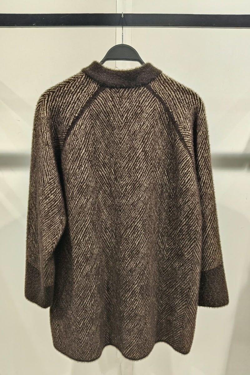 Manteau en maille tecturé