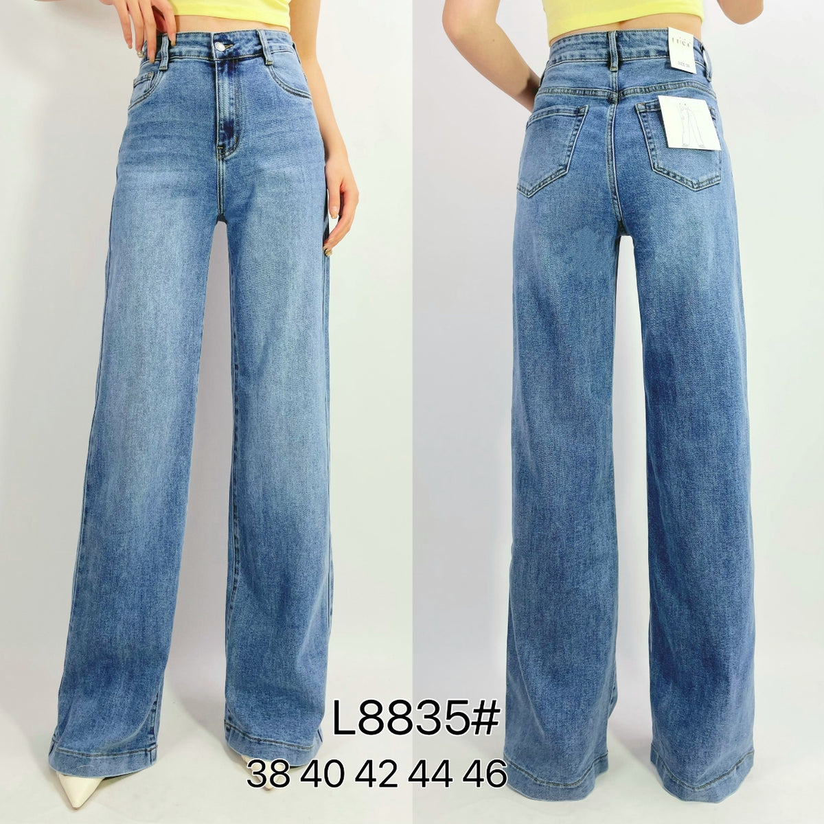 Jean coupe droite monkey wash stretch à 5 poches T38-T46