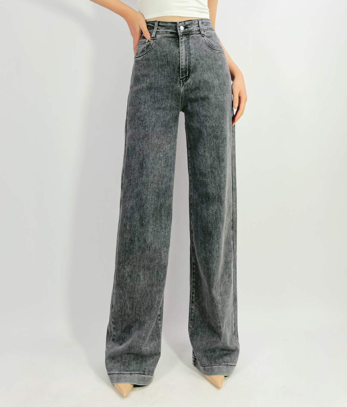 Jean coupe droite stretch à 5 poches T38-T46
