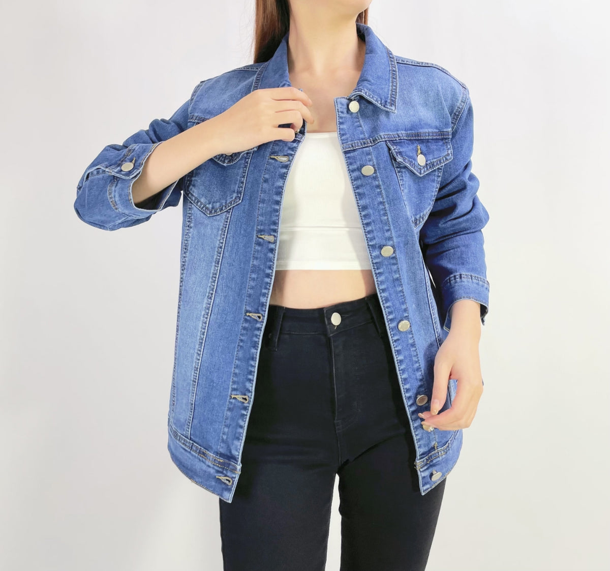 Veste jean stretch quatre poches T42-T50