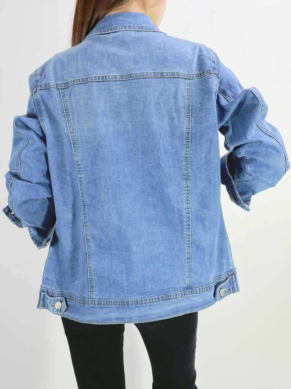 Veste jean stretch quatre poches T46-T54