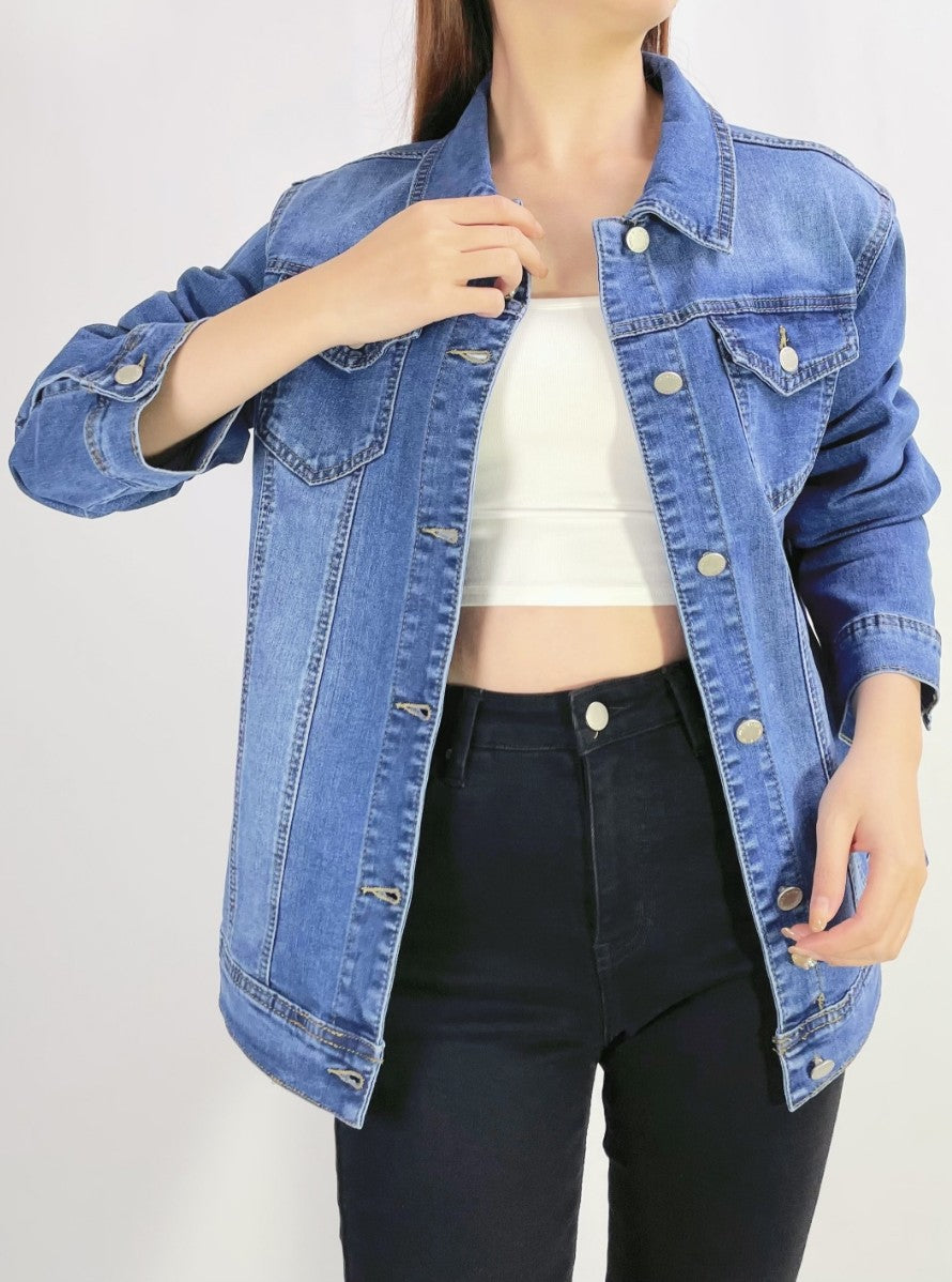 Veste jean stretch quatre poches T46-T54