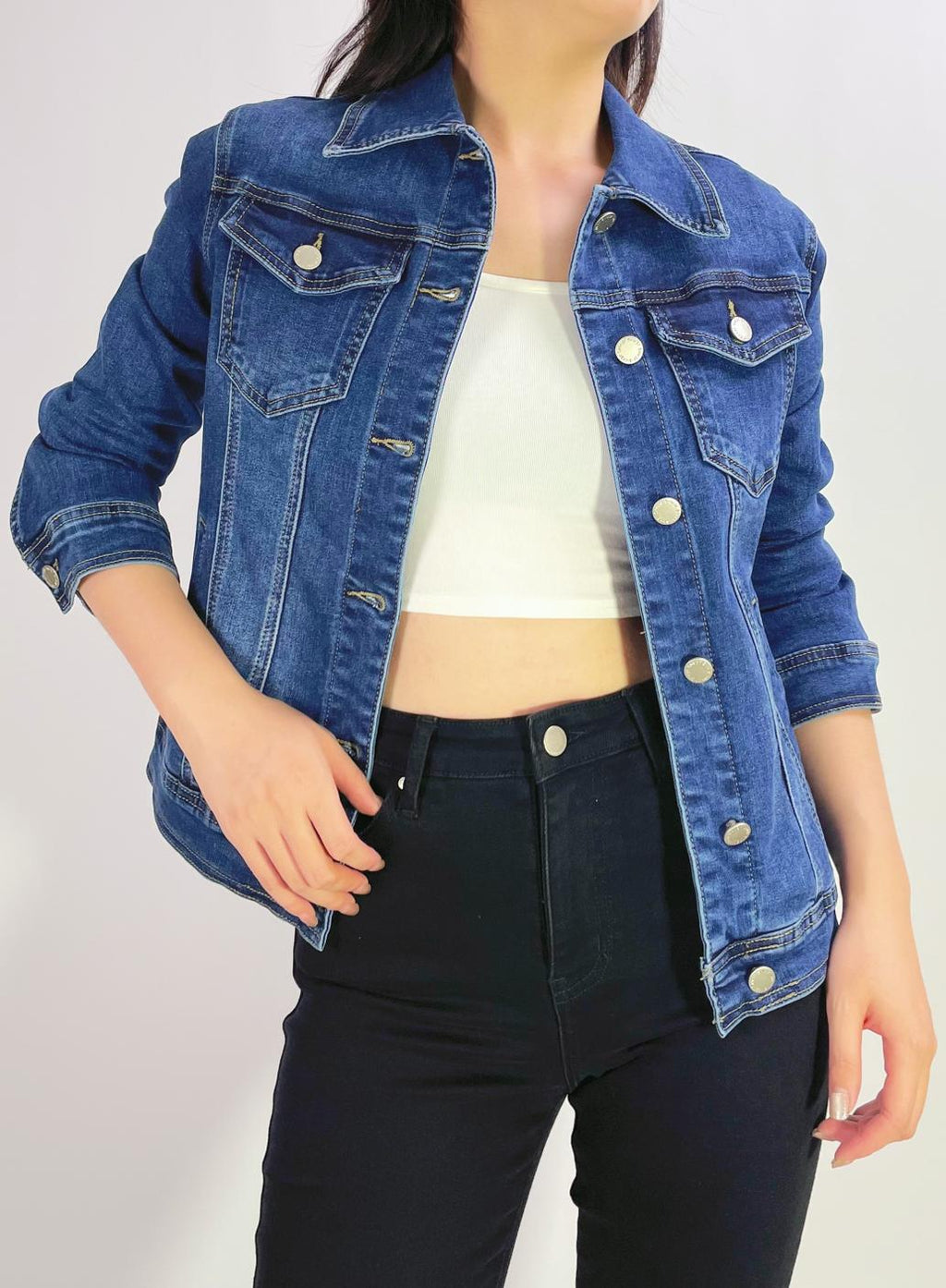 Veste jean stretch quatre poches T38-T50