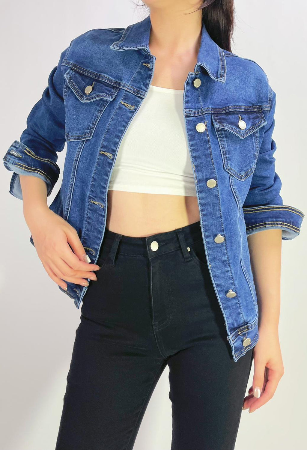 Veste jean stretch quatre poches T38-T50