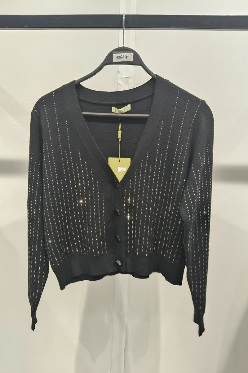 Gilet chic en maille avec strass
