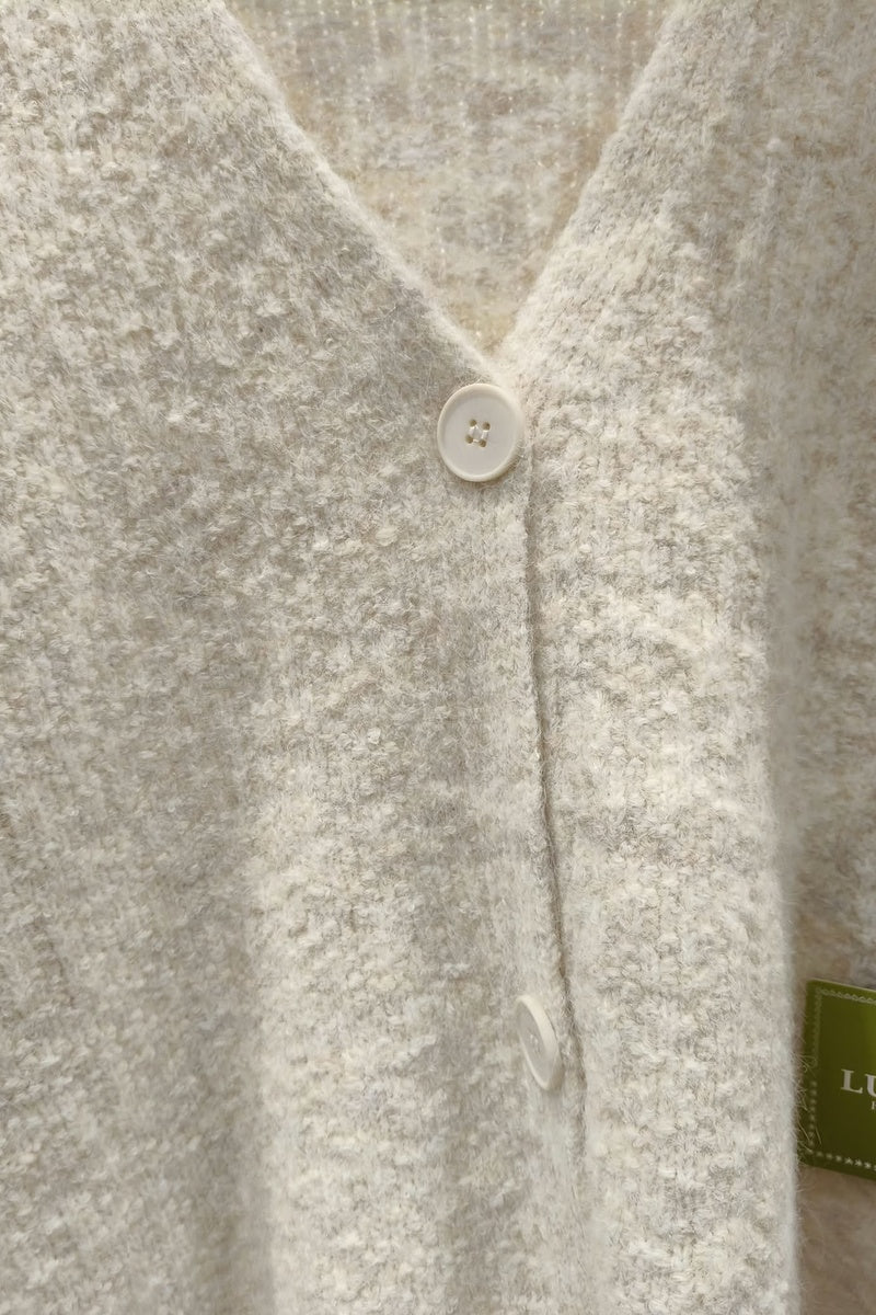 Gilet en maille chiné style alpaga oversize