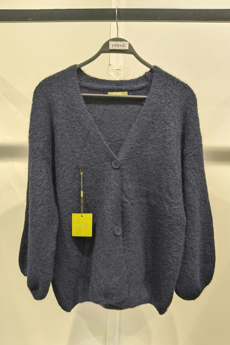 Gilet en maille chiné style alpaga oversize