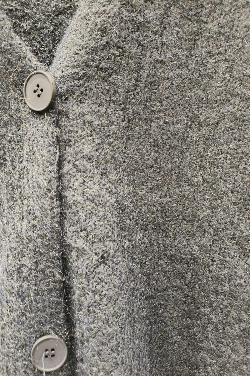 Gilet en maille chiné style alpaga oversize