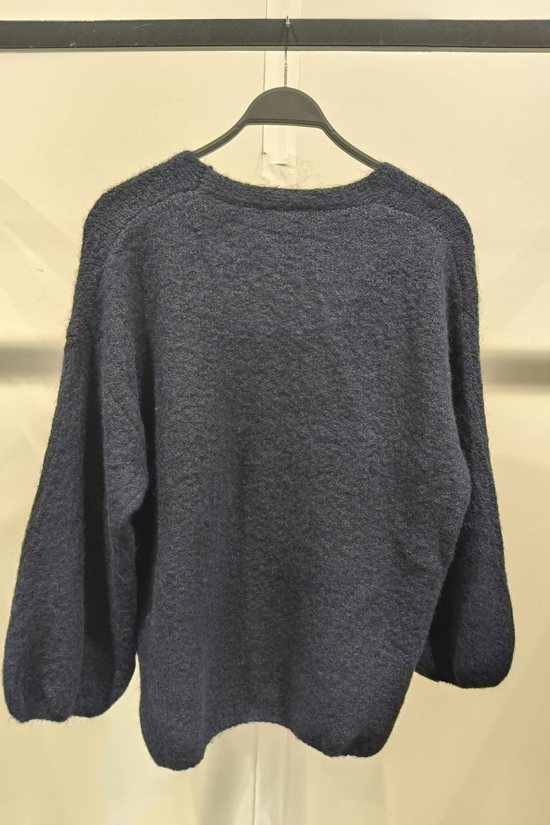 Gilet en maille chiné style alpaga oversize