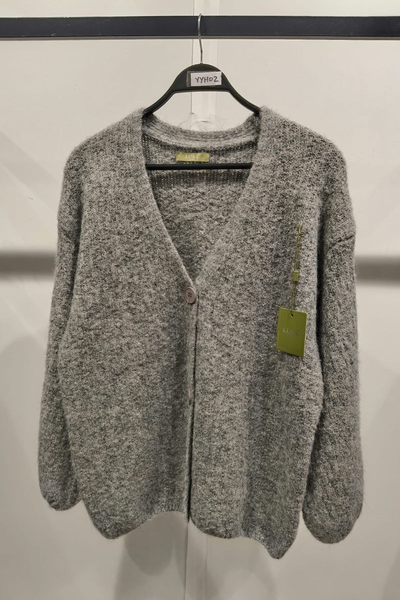 Gilet en maille chiné style alpaga oversize