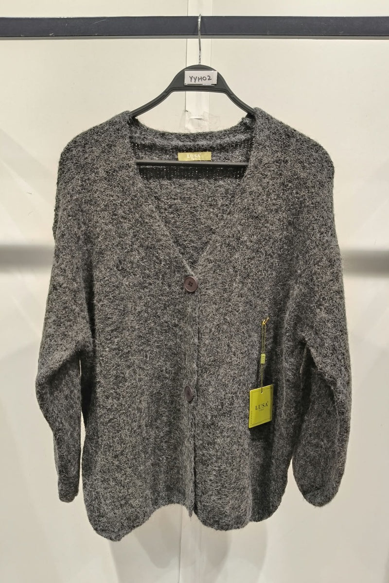 Gilet en maille chiné style alpaga oversize