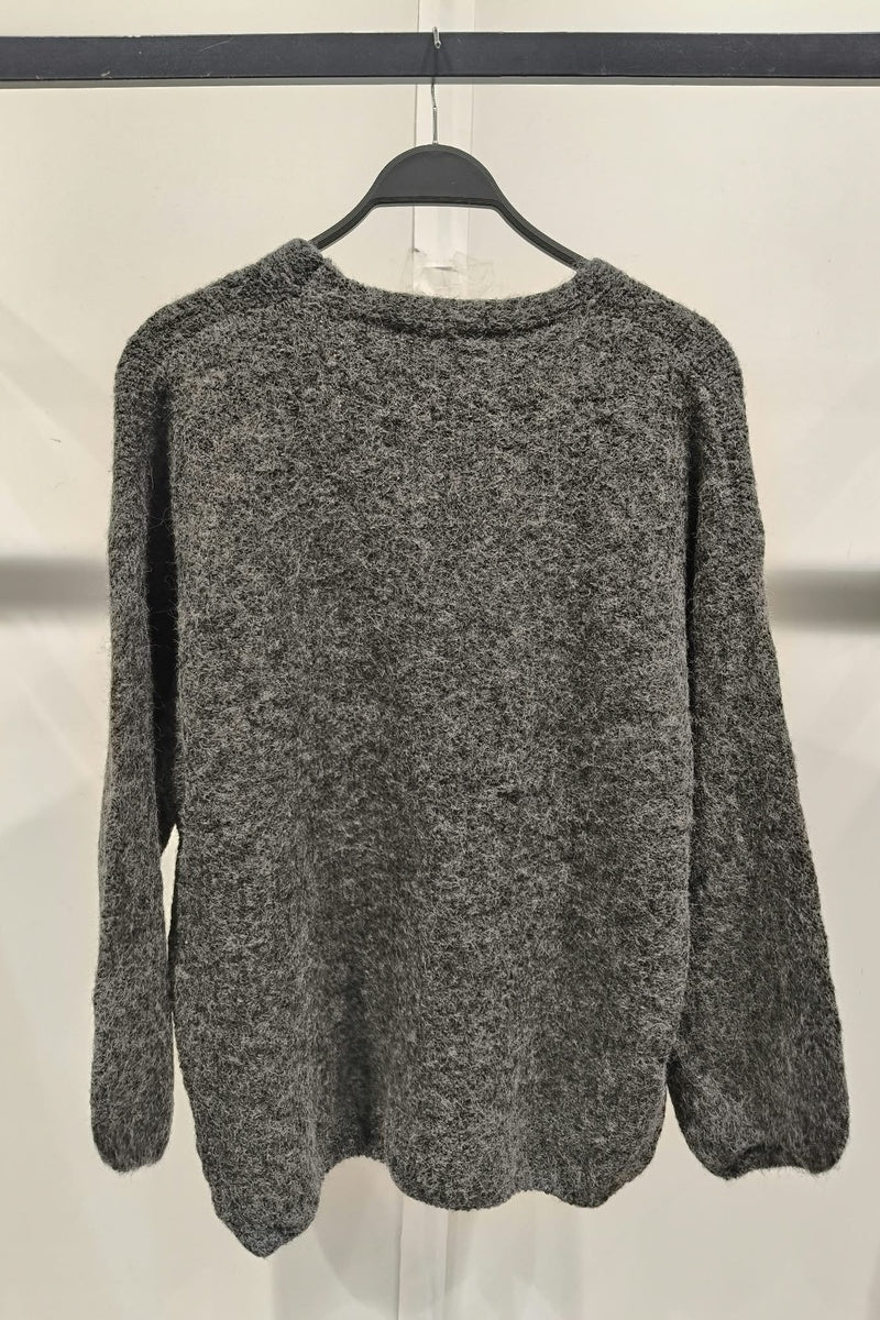 Gilet en maille chiné style alpaga oversize