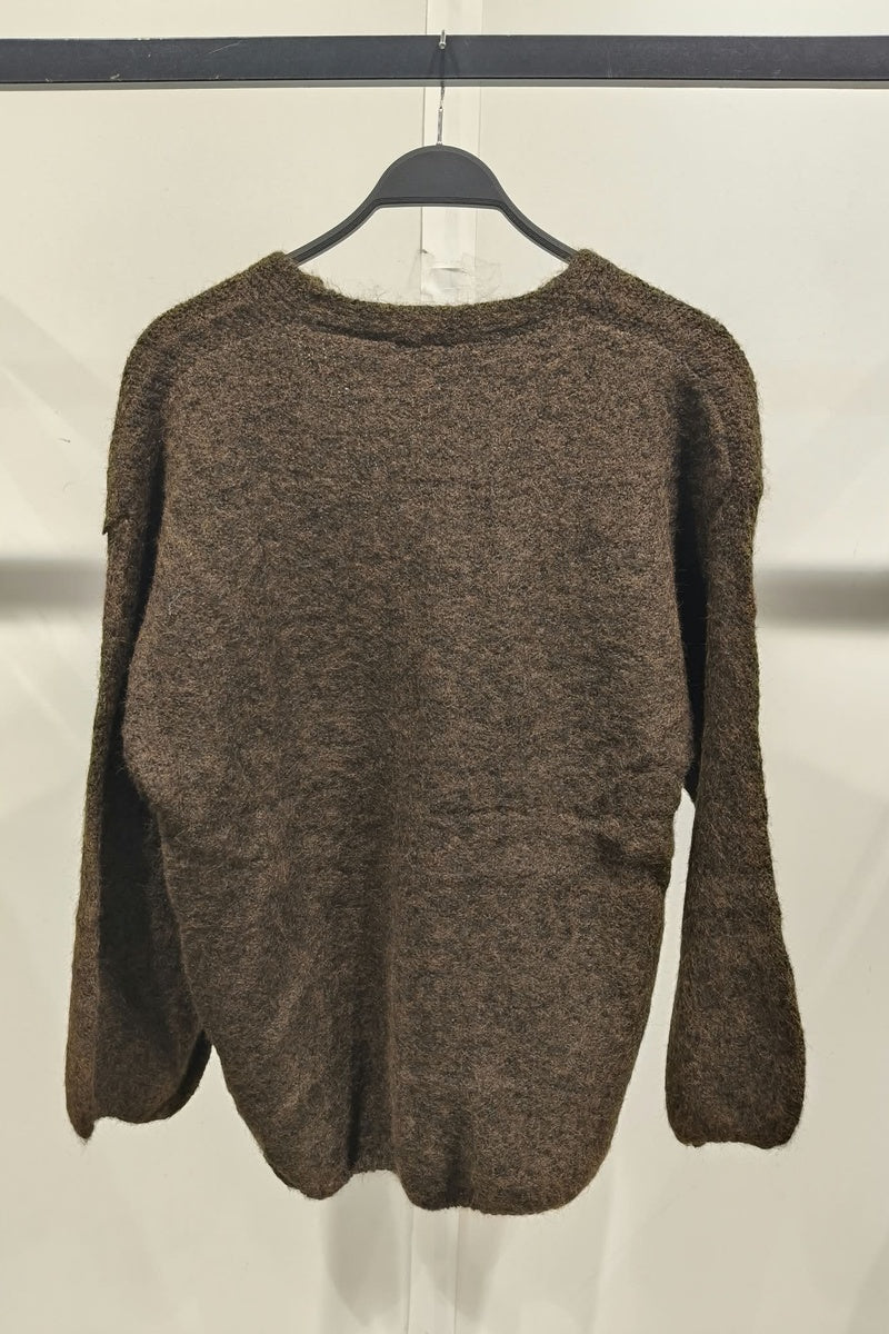 Gilet en maille chiné style alpaga oversize