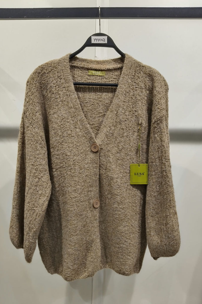 Gilet en maille chiné style alpaga oversize