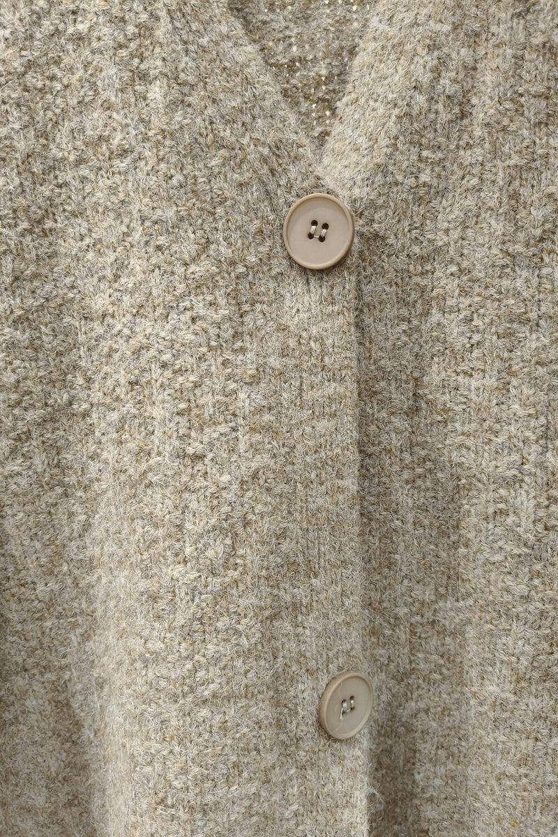 Gilet en maille chiné style alpaga oversize