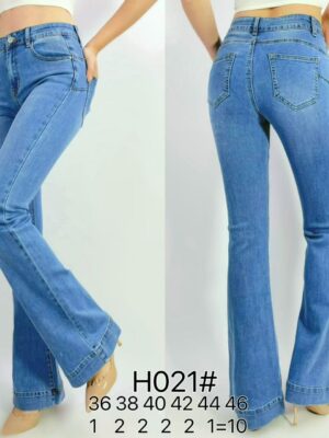 Jean push up flare 5 stretch poche H021