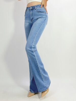 Jean flare push up monkey wash stretch à 5 poches T38-T46 L8838